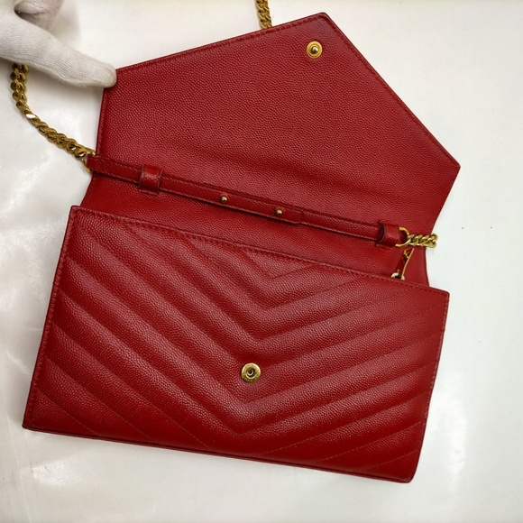 SAINT LAURENT - Shoulder Bag Red Leather R1.097 - Picture 7 of 7
